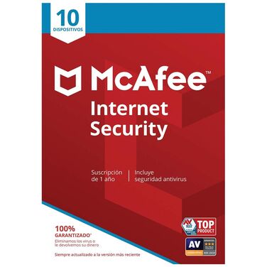 McAfee Internet Security 10 Dispositivos 1 Año Descarga Digital