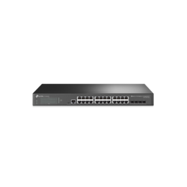 Switch TP-Link TL-SG3428 28P Gestión 24× 10/100/1000 Mbps RJ45 Ports + 4× Gigabit SFP Slots JetStream, Compatible con la plataforma Omada, Montaje en rack, 1U