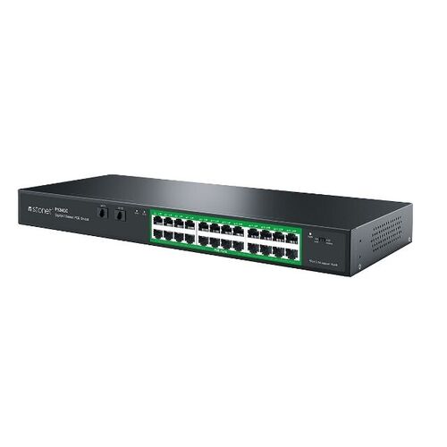 STONET P124GC Switch PoE 802.3af/at 24 puertos Gigabit +2 Slot SFP Gigabit. Hasta 320 W