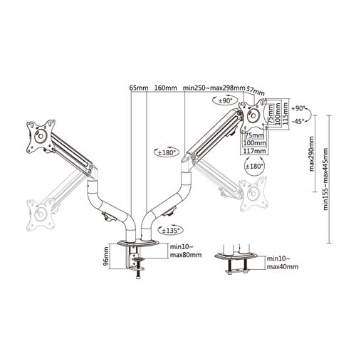 Soporte para Monitor y TV Aisens  17"-32"  hasta 8kg PN: DT32TSR-141