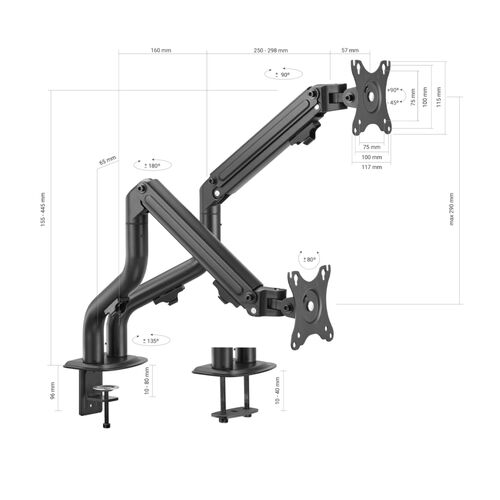 Soporte para Monitor y TV Aisens  17"-32"  hasta 8kg PN: DT32TSR-141