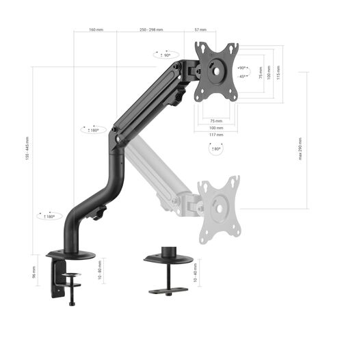 Soporte para Monitor y TV Aisens  17"-32"  hasta 9kg PN: DT32TSR-139