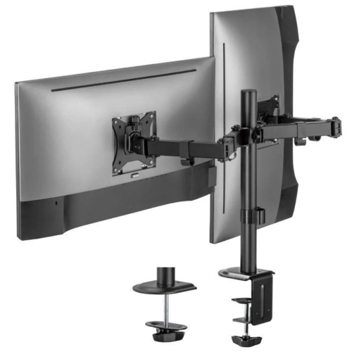 Soporte Mesa para 2 Monitores o TV Aisens DT32TSR-149/ de 17-32/ hasta 9kg