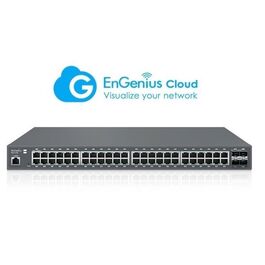 SWITCH 48P ENGENIUS ECS1552 Switch de 48 puertos Gigabit 4 con slot SFP/SFP+ 1.25/10 GB. Gestionable Layer 2 y Control en CLOUD