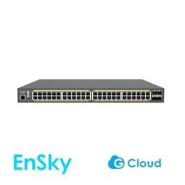 SWITCH 48P POE ENGENIUS ECS1552FP Switch 48 puertos Gigabit PoE (Full Power 740 W) 4 slot SFP+ 10 GB. Gestionable Layer 2 y Control LOCAL, ENSKY o CLOUD