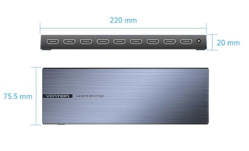 Splitter HDMI 8 en 1 Vention AKQB0-EU/ 8xHDMI