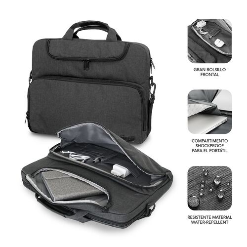 Maletín Subblim Air Padding para Portátiles hasta 15.6"  Gris Oscuro