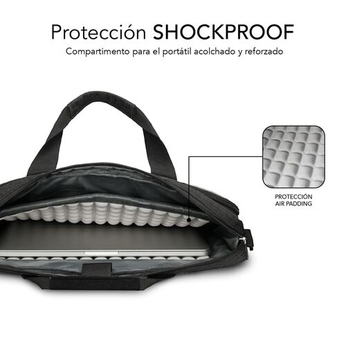 Maletín Subblim Air Padding para Portátiles hasta 15.6"  Gris Oscuro
