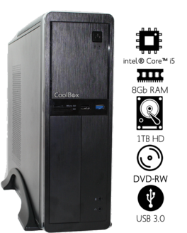Equipo Sobremesa Slim Intel® Core i5 Processors 10ª generación / RAM 8GB DDR4/ SSD 480GB **/ DVD-RW/ Gráfica intel